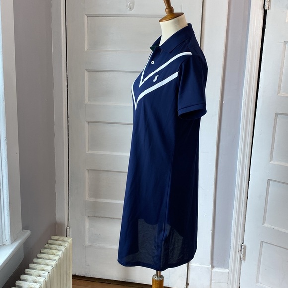 NWT Polo Ralph Lauren Wimbledon Chevron Performance Polo Dress, Size M - Picture 12 of 16